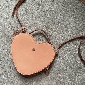 LC Lauren Conrad blush heart crossbody bag purse